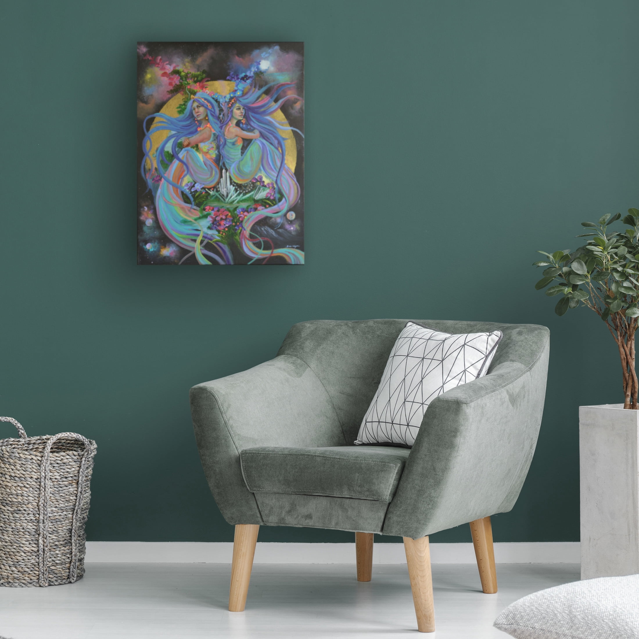 Canvas Wall Art - Sue Clyne 'Gemini' Wall Art for Living Room, Bedroom, or Office Décor by Trademark Fine Art - 18 x 24 Inches