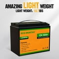 thumbnail image 2 of ECO-WORTHY 12Volts 50Ah LiFePO4 Lithium Battery with BMS, Perfect for 55lb Boat Motor Travel Trailer, 2 of 9