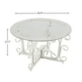 thumbnail image 4 of JRHRXXY Round Tempered Glass Coffee Table,with Metal Leaf Shape Base for Living Room,Home,Office, 4 of 7