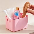 thumbnail image 4 of JWZZYD Multiuse Caddy Organizer with Handle, Portable Divided Plastic Tote Bin, Stationary Pen Marker Crayons Supplies Storage - Bathroom, Classroom, Office, Desk Holder(Pink), 4 of 6