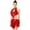 Red, variant on Women Latin Jazz Dance Tassel Dress Sequin Cutout Waist Leotard Dress Black XXL