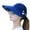 Navy Blue, variant on SPRING PARK Sun Hats for Women Leaf Print Flower Decoration Sun Hat Wide Brim UV Protection Beach Sun Cap for Running