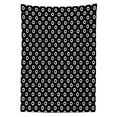 thumbnail image 3 of Ambesonne Black and White Tablecloth Rectangular Table Cover, Donut Shapes, 52"x70", Black and White, 3 of 4