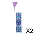 thumbnail image 1 of Marcapáginas de pintura de diamantes,Kit de marcapáginas de pintura de diamantes DIY 5D,Fabricación de pintura de diamantes con formas especiales,Marcador de libros con borlas de cuero, 1 of 8