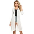 thumbnail image 2 of iClosam Women Cardigan Casual Hollow Knit Sweater Cardigans 3/4 Sleeve Tops, White, 2 of 7