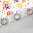 thumbnail image 4 of Manfei Cute Graffiti Rainbow Black Out Curtains,Boho bohemian Style Curtains Pack of 2 (42x63 Each),Pink White Yellow Bedroom Curtains For Girls,Luxury Bedroom Decor, 4 of 6
