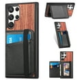 thumbnail image 1 of Allytech Wooden Case for Samsung Galaxy S22 Ultra/ Galaxy S22 Ultra 5G 2022(6.8"), Detachable Magnetic Back Wallet Card Slots Shockproof Protective Folio Stand Case for Samsung S22 Ultra 2022,Rosewood, 1 of 8