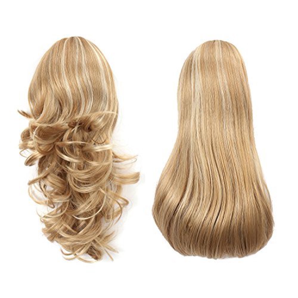 15" Synthetic Fiber Curly Ponytail Hair Extension hairpiece with Clip
