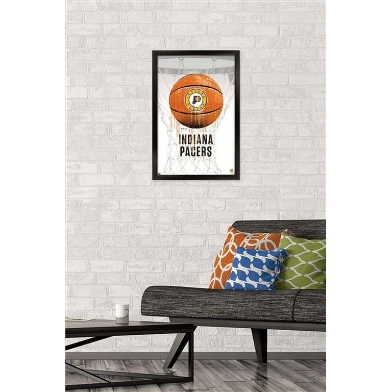 NBA Indiana Pacers - Logo 21 Wall Poster, 22.375 x 34, Framed 