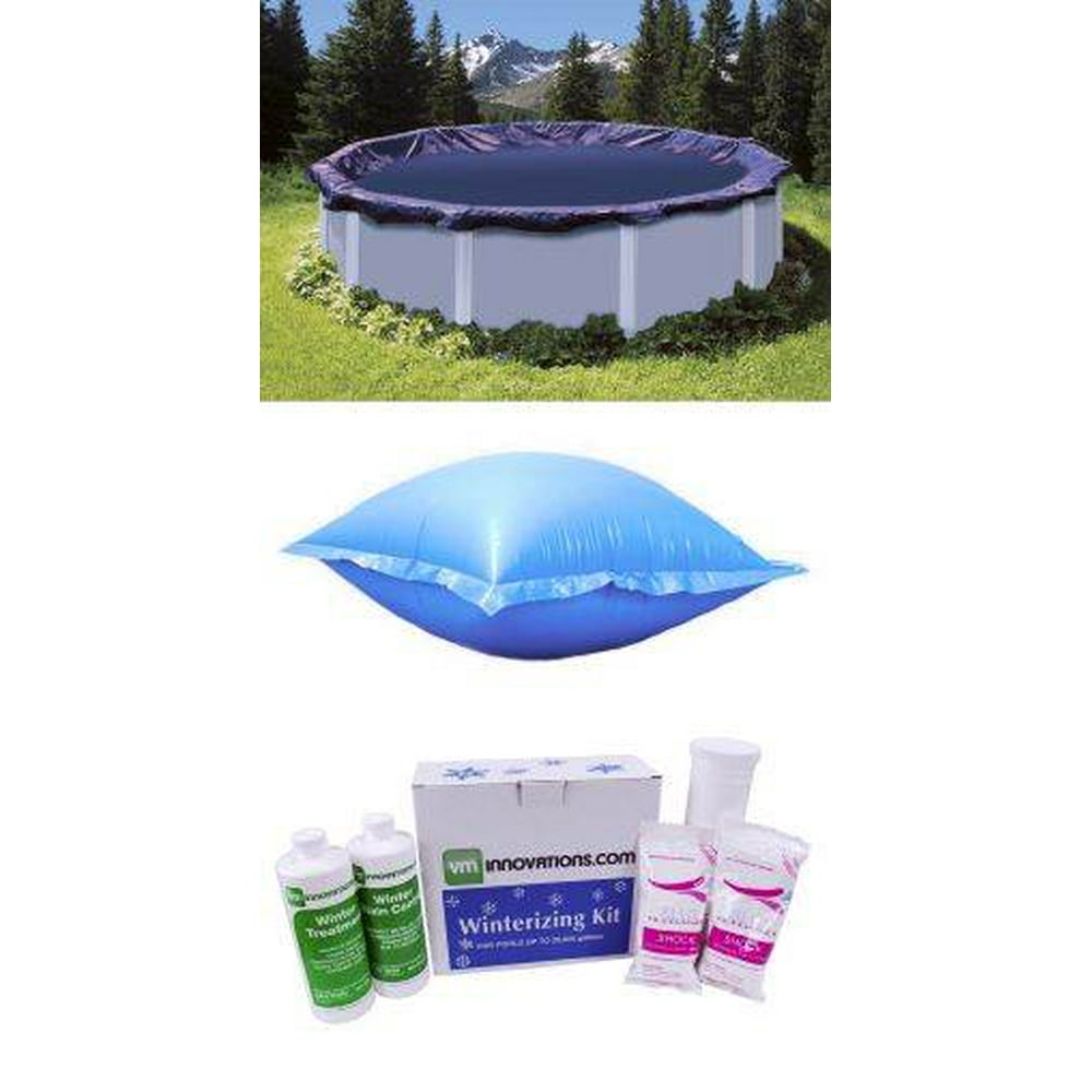 Swimline 15' Round Above Ground Pool Cover + Leaf Net + Air Pillow