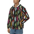 thumbnail image 3 of Kdxio Colorful Fishing Lures Print Men Hoodies Casual Hoodies for Men with Zip Pockets Full Zip Long Sleeve Sweatshirt Sports Hooded Jacket-X-Large, 3 of 5