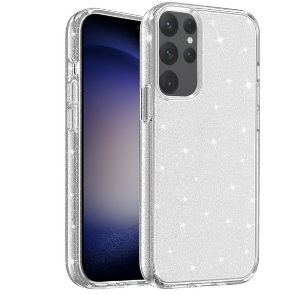 For Samsung Galaxy s24 Glitter Ultra Thick 3mm Transparent Hybrid Case Cover - Clear