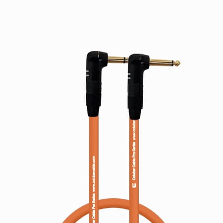 Coluber Cable Right Angle 1/4" TRS - Right Angle 1/4" TS Pro 3-Pin Connector