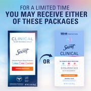 Secret Clinical 100HR Antiperspirant Deodorant, Invisible Solid, Stress Response, 1.6 oz
