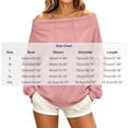 thumbnail image 4 of Women's Sweatshirts Crewneck Off Shoulder Sweatshirt with Pocket Casual Loose Fit Daily Outfits Fall Winter Tops, 4 of 10