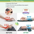 thumbnail image 4 of -in- Mouse Pad with Wrist Rest Set Wrist Support Mouse Pad+Keyboard Gel Wrist Rest+Cup Pad Ergonomic Mouse Pad Relieving Wrist Pain Base Computer Mouse Pad for Home Office Games Galaxy, 4 of 7