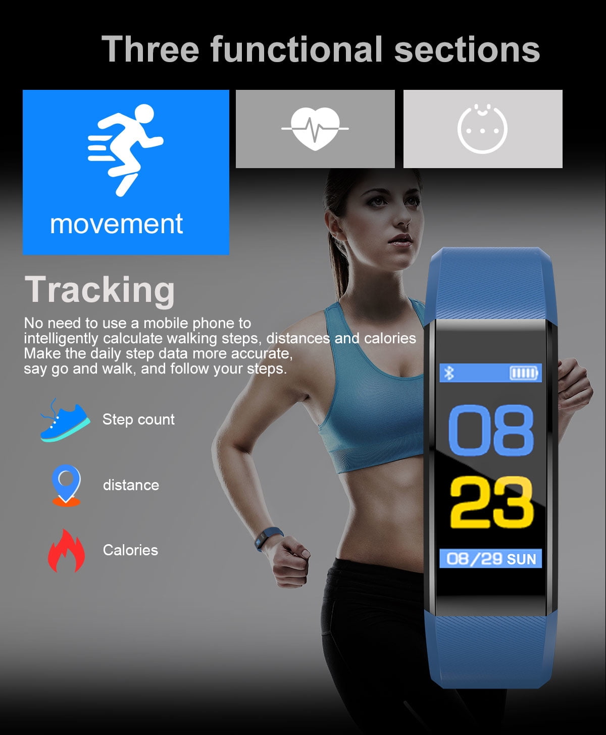 oled smart fit watch