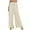 Beige, variant on Women Pants Dressy Casual Solid Drawstring Loose Elastic Waist Beach Leg Palazzo Pockets Petite Work Trousers