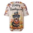 thumbnail image 2 of Happy Thanksgiving Rottweiler Welcome Thankful Fall Autumn Pumpkin All Over Print 3D Baseball Shirt Rottie Dog Lover Gifts Idea Softball Sport - 02021, 2 of 6