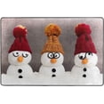 thumbnail image 4 of SKYSONIC Snowmen Hat Non-Slip Area Rug, Winter Snow Floor Carpet Comfort Floor Mats Decor for Indoor Front Porch Living Room Bedroom Kitchen, 36"x24", 4 of 7