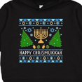 thumbnail image 3 of Inktastic Happy Chrismukkah Sweater Style with Menorah and Trees Toddler Hoodie, 3 of 4
