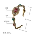 thumbnail image 3 of Kachbutis Vintage Oval Bracelets for Women, Colorful Ethnic Retro Indian Boho Traditional Statement Design Bracelet Party Wear Festival Holiday Jewelry Gift, 3 of 5