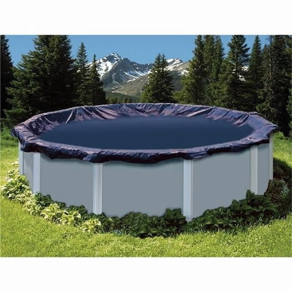 Swimline PCO81934 Deluxe 15 x 30 ft. Oval Winter Cover, 4 ft. Overlap, Blue & Black