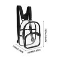 thumbnail image 3 of NSESSHome Clear Mini Backpack Stadium Approved Stadium Backpack with 2 Water Holders Heavy Duty Clear Bag See Through Transparent Backpack for Concert Work Sport Games Festival Venues, 3 of 9