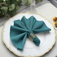 thumbnail image 2 of Efavormart Cloth Napkins Set of 100, 17x17  Inch Peacock Teal Green Seamless Dinner Napkins, Washable Linen Table Napkin Cloth with Hemmed Edges for Weddings, Party and Banquet, 2 of 10
