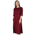 thumbnail image 1 of Bimba Kurta Kurti Droite en Rayonne pour Femmes, Manches 3/4, Blouse Décontractée d'Été, 1 of 7
