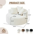 thumbnail image 5 of Magic Home Modern Lazy Sofa Foam Couch Sectional Sofa Togo Sofa Floor Sofa for Bedroom,Living Room,Apartment and Small Space,Single Seat Sofa,Beige, 5 of 13