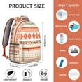 thumbnail image 6 of Boho Chic Travel Backpack - 17" Laptop Compartment, Tribal Print Water-Resistant College Daypack, Roomy Campus Bag for Books & Essentials, 6 of 6