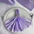 thumbnail image 2 of Balsa Circle 5 Pieces 20" Lavender Satin Napkins Wedding Party, 2 of 5