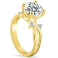 thumbnail image 2 of Pompeii 2 5/8Ct Moissanite & Diamond Twist Engagement Ring in 10k Yellow Gold, 2 of 4