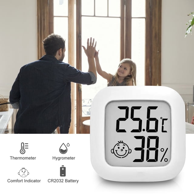 Digital Hygrometer Thermometer Indoor Hygrometer Mini Room Thermometer with Humidity and Temperature Monitor Accurate Hygrometer for Home Greenhouse Office School