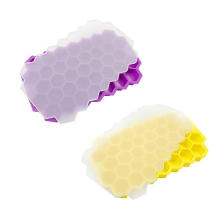 

2pc Honeycomb Shape Ice Maker Ice Tray Ice Storage Containers Multicolor