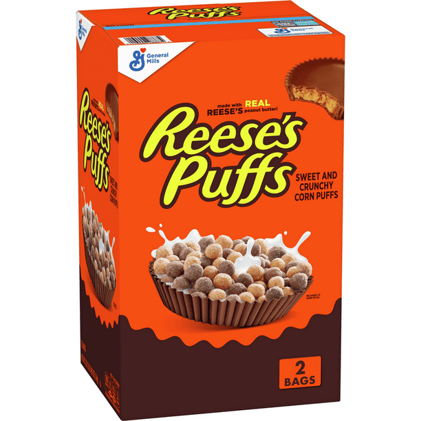 Reese S Puffs Cereal Chocolate Peanut Butter With Whole Grain 49 5 Oz