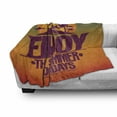 thumbnail image 3 of Lettering Soft Flannel Fleece Throw Blanket, Enjoy the Summer Holidays Typographic Tropical Scene with Palm Trees and Sun, Cozy Plush for Indoor and Outdoor Use, 50" x 70", Multicolor, by Ambesonne, 3 of 6