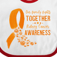 thumbnail image 4 of Inktastic Our Family Fights Together Kidney Cancer Awareness Boys or Girls Baby Bib, 4 of 4