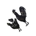thumbnail image 1 of Inteprter 3 piezas de estatua de jardín de Metal, estatuilla de hierro de gallo, muebles para el hogar, esculturas artísticas, artesanías, carteles de Decoración del hogar Inteprter HA034729-00, 1 of 6