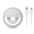 thumbnail image 1 of Yeacher Selfie Ring Light USB Rechargeable Portable Clip-on Selfie Fill Light LED Lamp 3 Levels Lighting for Smart Phone Photography Camera Video Girl Makes up, 1 of 7