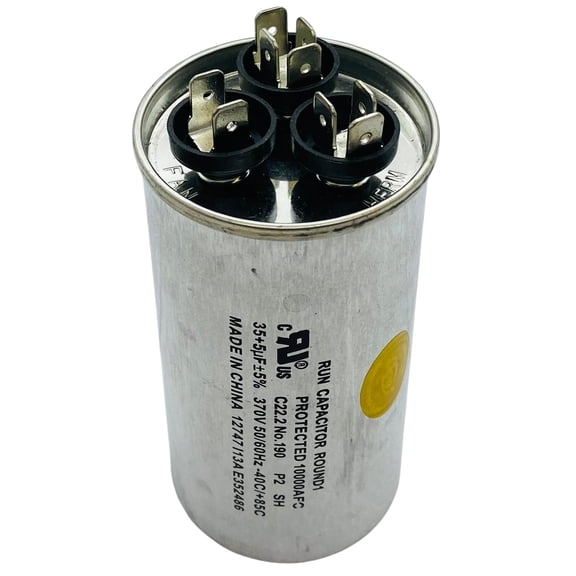 CD35 5X370R, Dual Run Capacitor Round 35   5 Mfd. 370 Volt