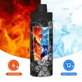 thumbnail image 5 of Goofa Black Cats In A Garden Print 18oz Sports Insulated Kettle With Straw Water Bottle Sports Water Bottle For Running Hiking Cycling Climbing Mans Womans, 5 of 7