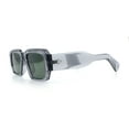 thumbnail image 6 of Mod Thick Plastic Minimal Plastic Retro Fashion Sunglasses Slate - Green, 6 of 7