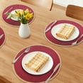 thumbnail image 2 of Unique Bargains Farmhouse Woven Placemats Set of 6 for Dining Table Decor Wine Red, 2 of 6