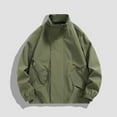 thumbnail image 2 of 2024 Retro Workwear Jacket for Men Loose Fit Stand Collar Casual Outerwear Lightweight Spring Autumn Coat, 2 of 2