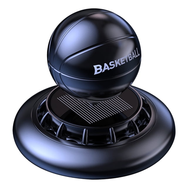 Solar Powered Rotating Car Air Freshener Basketball Design Automatic Fragrance Diffuser for Dashboard