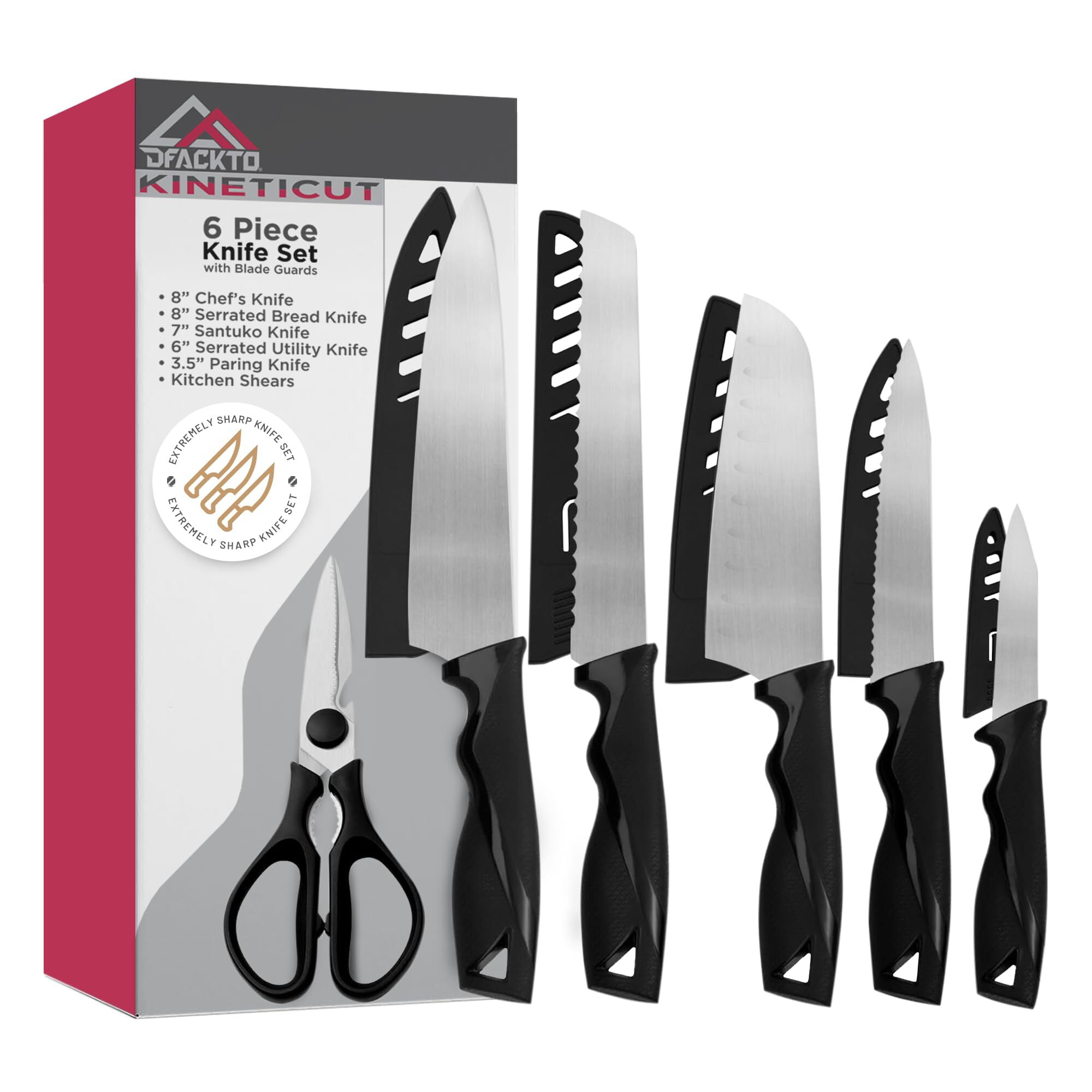 Skandia Sekai Stainless Steel 5 Piece Kitchen Cutlery Set with
