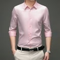 thumbnail image 2 of JTieacloth Mens Dress Shirts Men Dress Shirts Slim Fit Long&Short Sleeve Casual Button Down Shirt Pink, 2 of 4