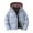 Light Blue, variant on Lenago Quilted Jackets For Men With High Collar Hooded Winter Parka Jackets Fleece Lining Thermal Winter Fashion Outerwear Comfortable Cozy Outerwear Thicken Puffer Jackets